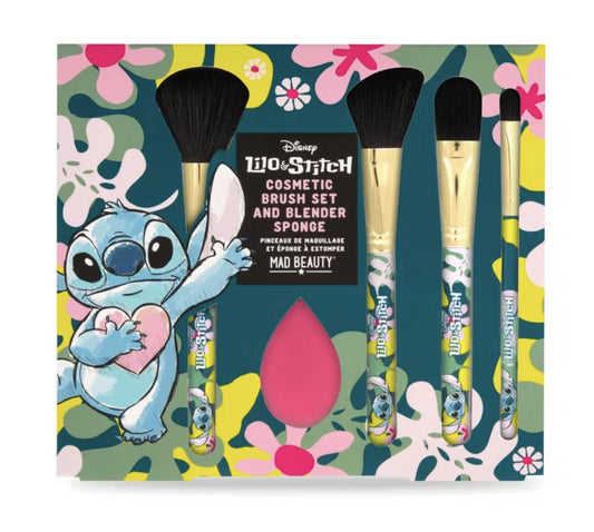 Lilo&Stitch - Pinceaux de maquillage + éponge à estomper